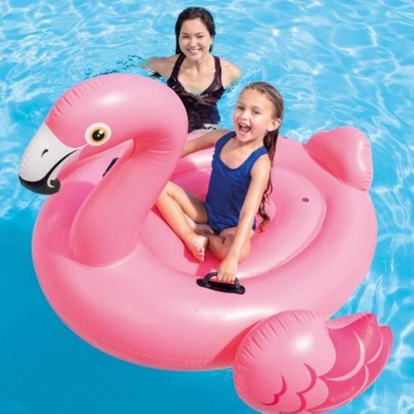 [Intex] Pfauenförmiger Island-Schwimmring 57250 / Flamingo-Aufblasfigur 57558