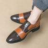 Fashion New Men's Derby Shoes Business Patchwork Loafers Gentleman Fashion Wedding Dress Shoe Office Mens Genuine Leather Big-size 38-46