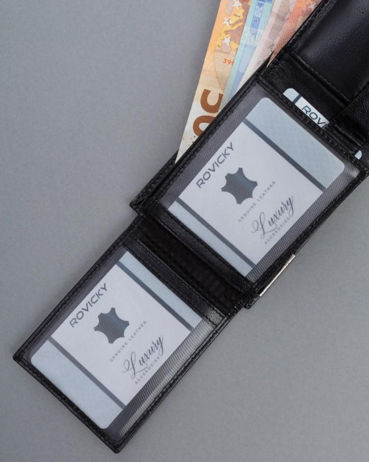 Men's Leather Wallet RM-05L-BCF-BP-9540 Black