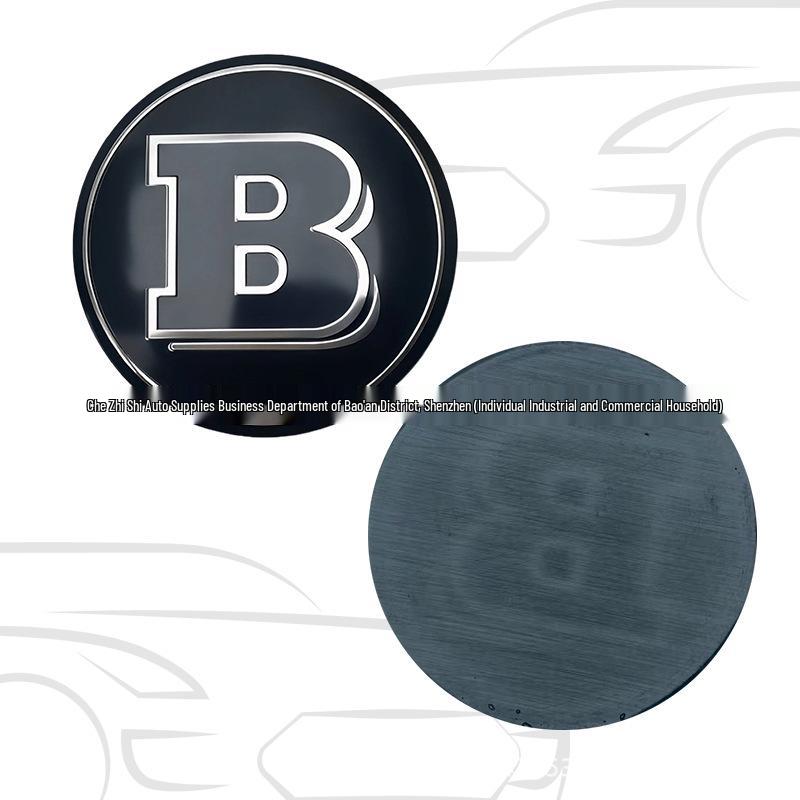 Mercedes Brabus 3D Aluminum B Logo Sticker for 45-90mm