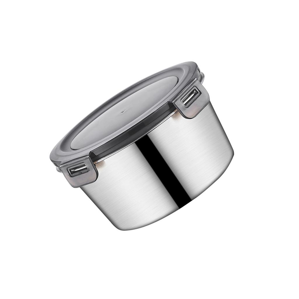 Przestronny pojemnik na żywność ze stali nierdzewnej 316, domowy lunchbox, wielofunkcyjna miska do przechowywania z przezroczystą pokrywką