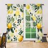Set Of 2 Versatile Polyester Transparent Curtains Home Decoration Lemon Tree Use Bedrooms Living Rooms Curtain For Great Room Made
