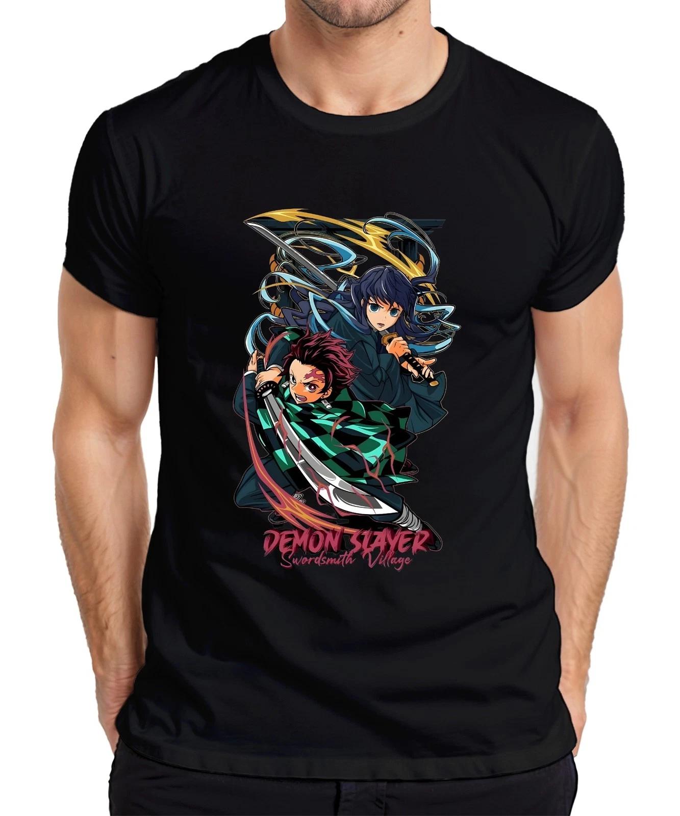 Demon Slayer Swordsmith Village Tanjiro Schwert Anime Geschenk Herren T-Shirt XXL