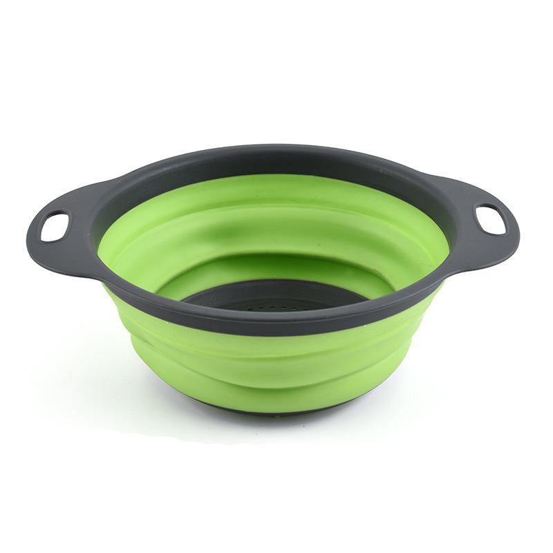 Adjustable Silicone Telescopic Folding Drain Basket for Vegetables