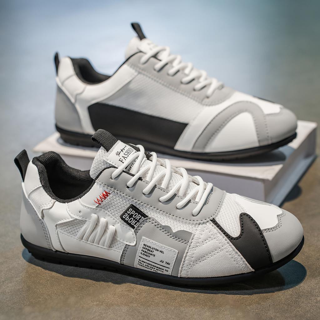 Men'S Fall New Arrival Fitness Training Shoes, Low-Top Lacing with Stylish Color Blocking Design