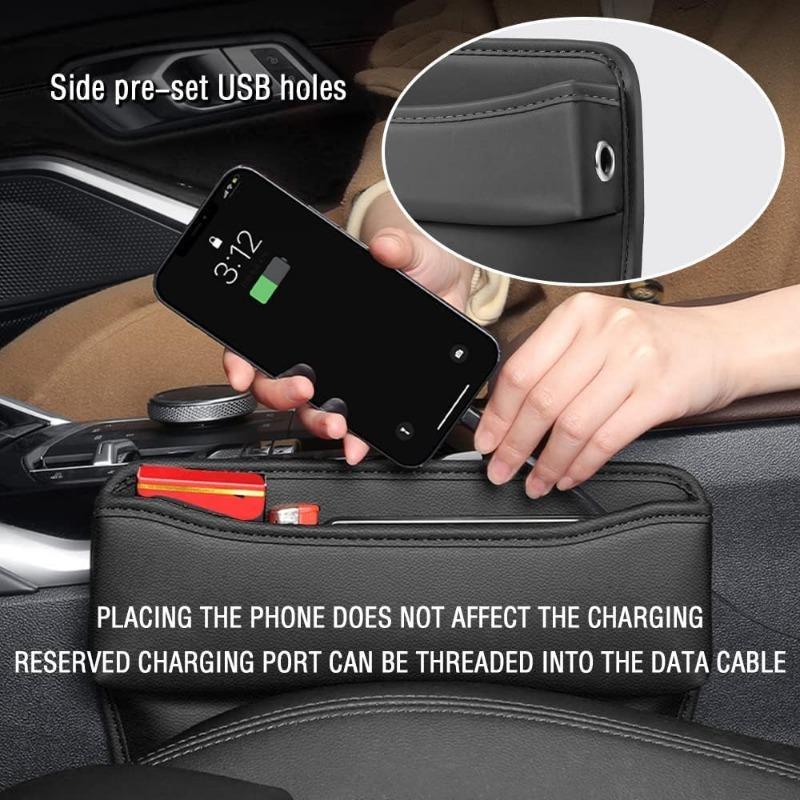 Universal Car Seat Gap Storage Box Auto Console Side Pocket Seat Crevice Organizer Car Interior Accessories Accesorios Para Auto