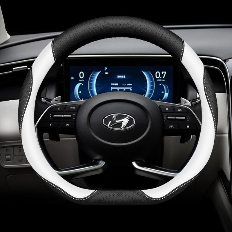 Leder-Autolenkradabdeckung für Hyundai Tucson Nx4 Santa Fe Mx5 Elantra N Palisade Creta Grand Kona 2024 2025 Zubehör
