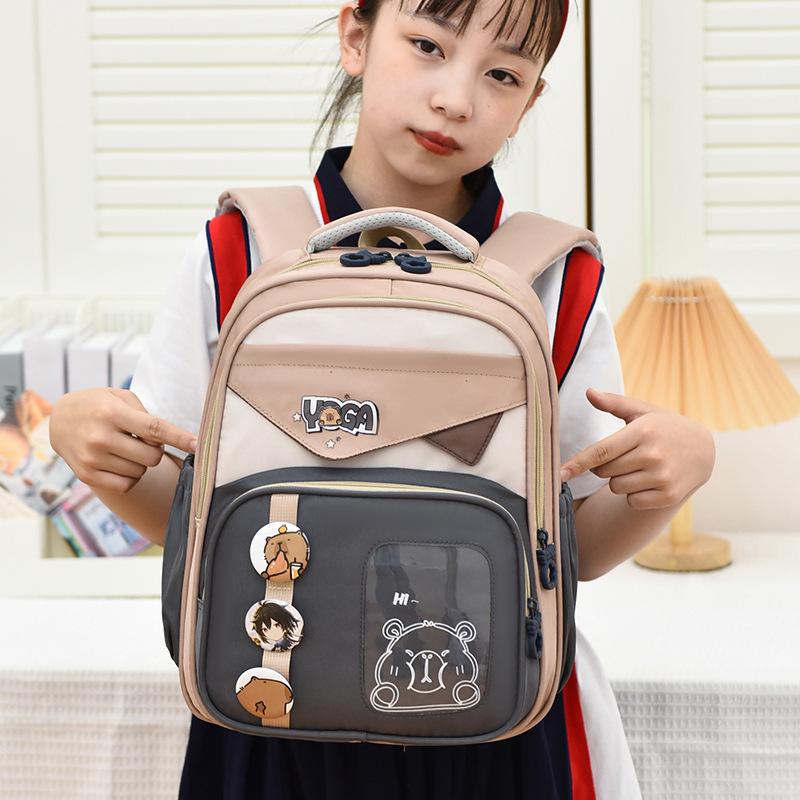 School bag cartoon new large-capacity primary school students in grades 1-3, lightweight and versatile spine protection and burden reduction backpack