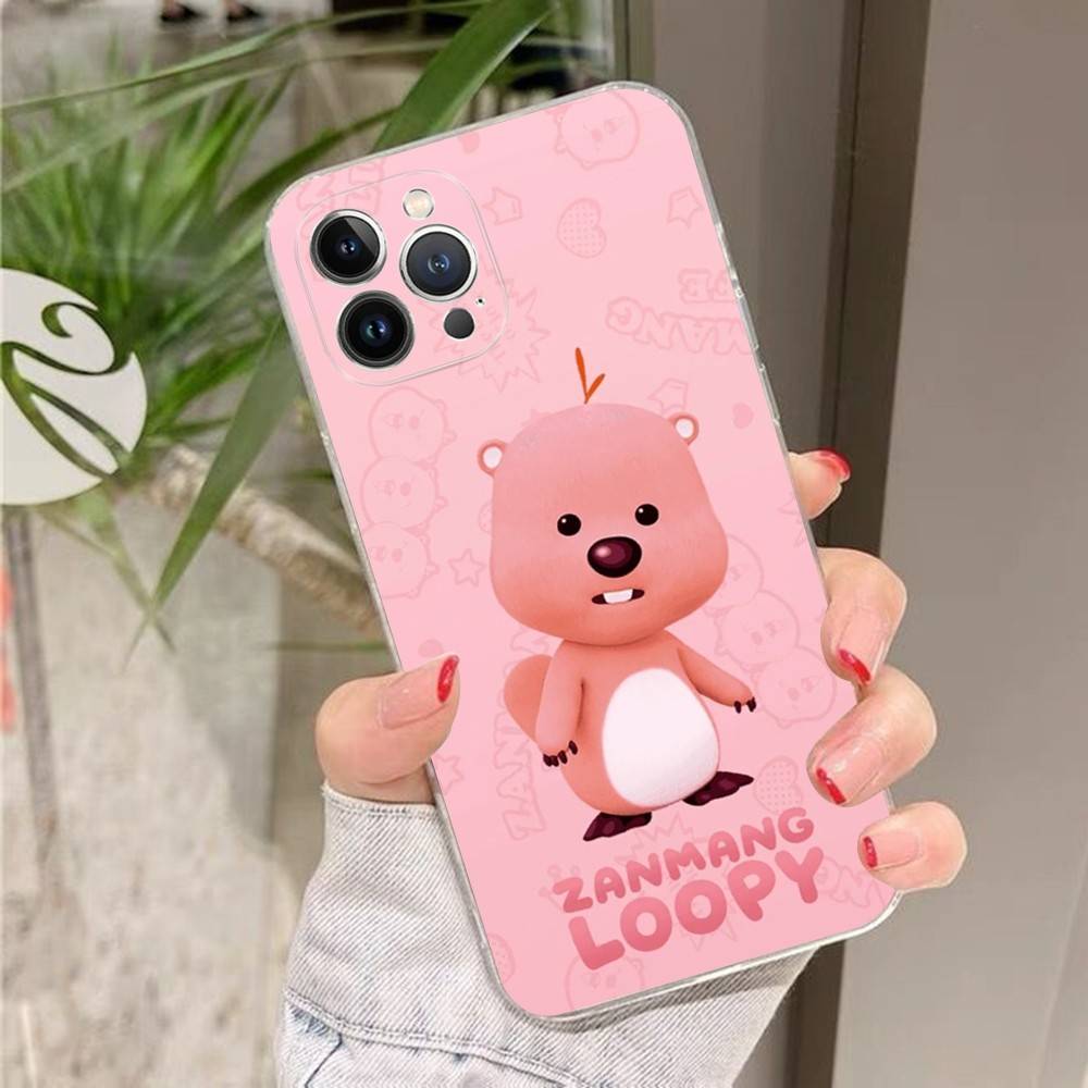 Korea Cartoon Loopy Phone Case For IPhone 16 15 14 11 12 13 Mini Pro XS Max Cover 6 7 8 Plus X Funda Shell