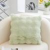 Business Gifts Souvenir PV Bubble Velvet Bedside Soft Bag Backrest Plush Square Cushion Leather Pillow