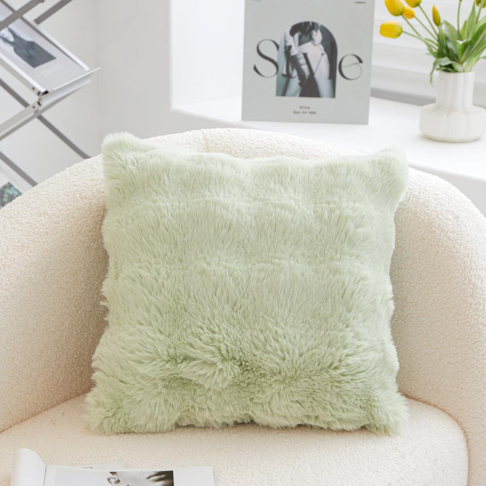 Business Gifts Souvenir PV Bubble Velvet Bedside Soft Bag Backrest Plush Square Cushion Leather Pillow