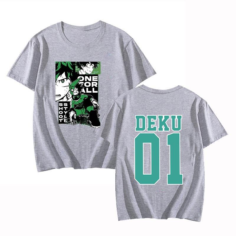 2025 New Anime Deku Printing T Shirts Unisex Fashion Short Sleeve T Shirt Summer Casual Personality Loose T-shirt Women Men
