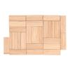 24pcs Dollhouse Floorboard Bamboo Rectangular Elegant Dollhouse Miniature Flooring Decoration Accessory