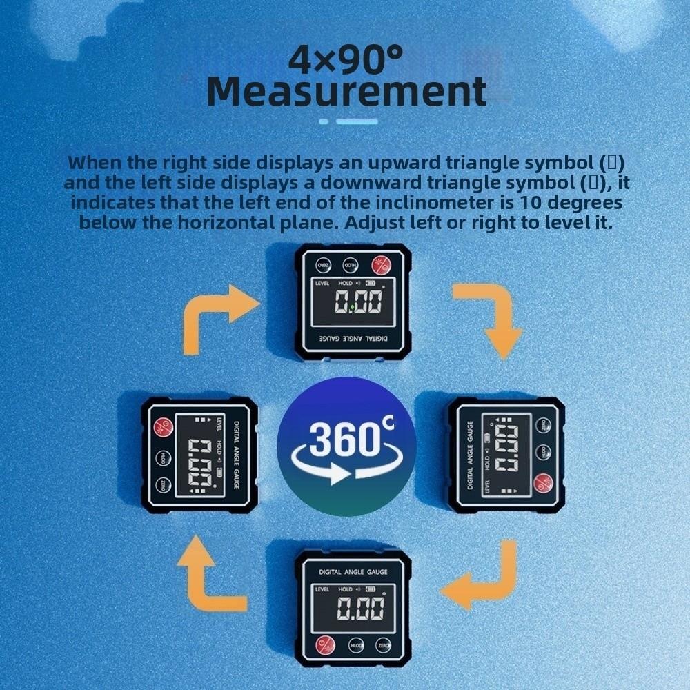 LCD Backlight Angle Finder Magnetic Base Tilt Angle Box Digital Inclinometer Woodworking