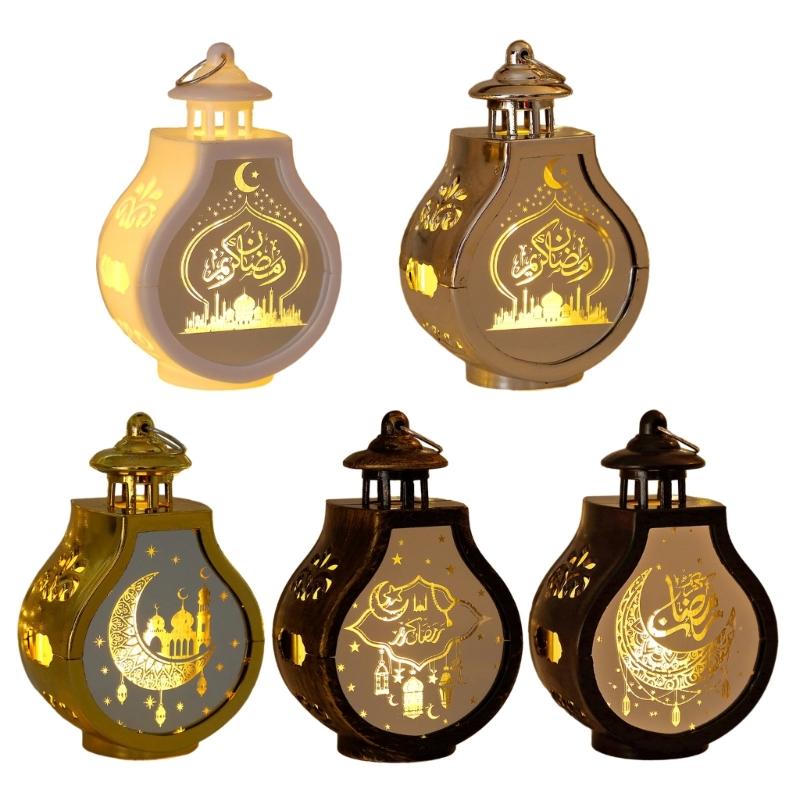 EidMubarak Light Lamp Ornament Islamic Party Decor Supplies Ramadas Wind Lamp Decor for Home Party