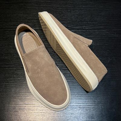 Suede Leather Men Sneakers New Driving Flats Stylish Style Man Casual Shoe Outdoor Lazy Loafers Moccasins Business Slip On Shoes