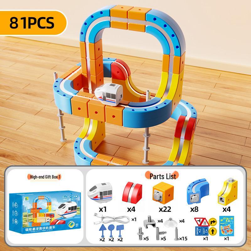

Magnetic High-Speed Electric Train with 3D Track: DIY Educational Assembly for Kids