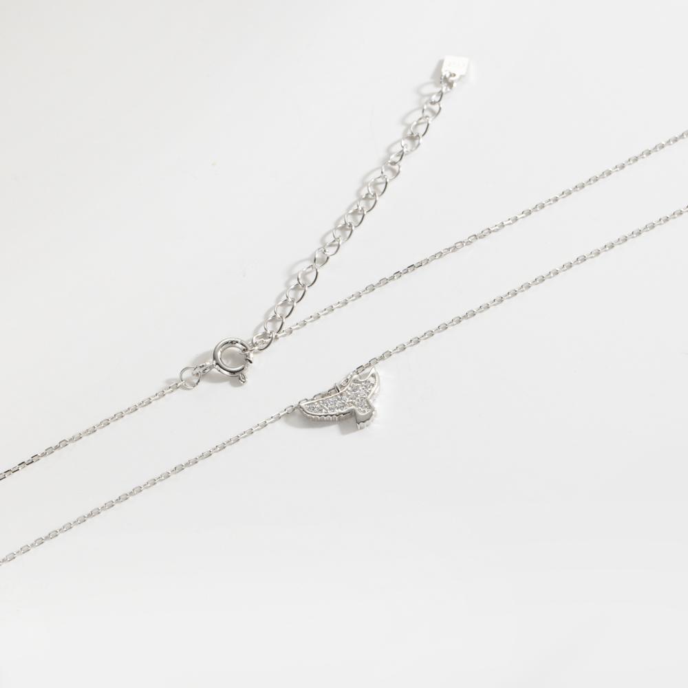 ANDYWEN 925 Sterling Silver Bird Zircon CZ Pave Pendant Long Chain Luxury Fine Jewelry