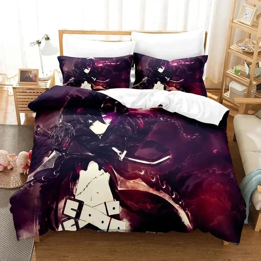 Comforter 3D Black Rock Shooter Anime Bedding Set Bedroom Soft Modern S Comefortable Kids And