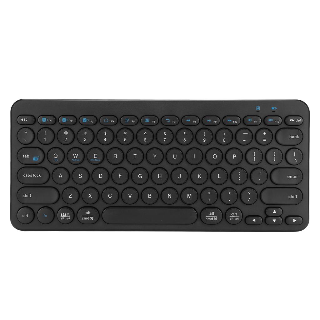 Wireless Keyboard 78 Keys Round Keycaps Slim Compact Retro Quiet Bluetooth Keyboard for Home Office