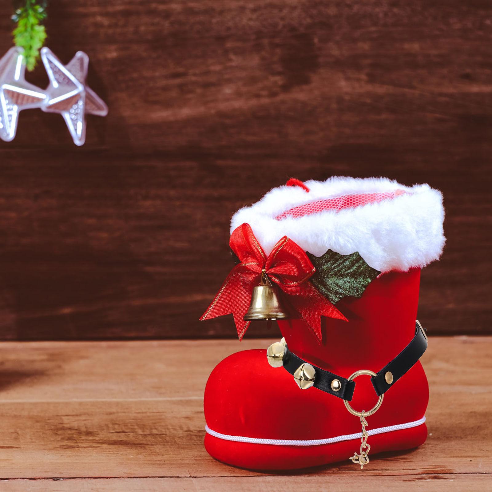 

2Pcs Large Shoes Boot Bells Christmas Decoration for Holiday Parties Family Gatherings Festive Atmosphere Dog Accessories other