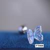 Geometric Transparent Women Titanium Steel Rainbow Stud Earrings Tragus Earrings Butterfly