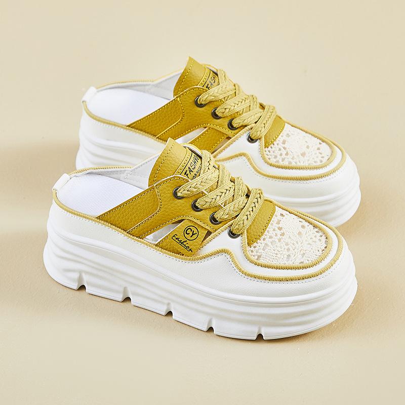 

Новые студенческие туфли имеют толстую подошву, увеличивают рост, дышащие и повседневные. 40 жёлтый