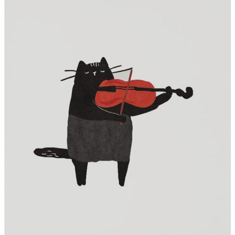 

Cartoon Abstract Animal Play Musical Instruments Poster Canvas Painting Printing Art Pictures Home Children s Room Wall Decor 21cm×30cm NoFrame