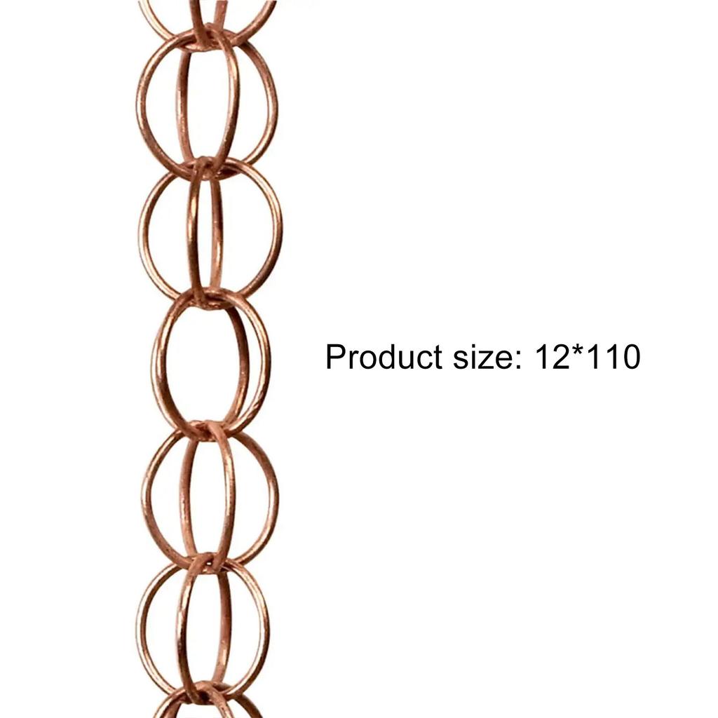 Vintage Style Wind Chime Watering Pot Bell Shape Rain Chains Artistic Sense Hanging Rain Chain for Garden Front Door Ornament