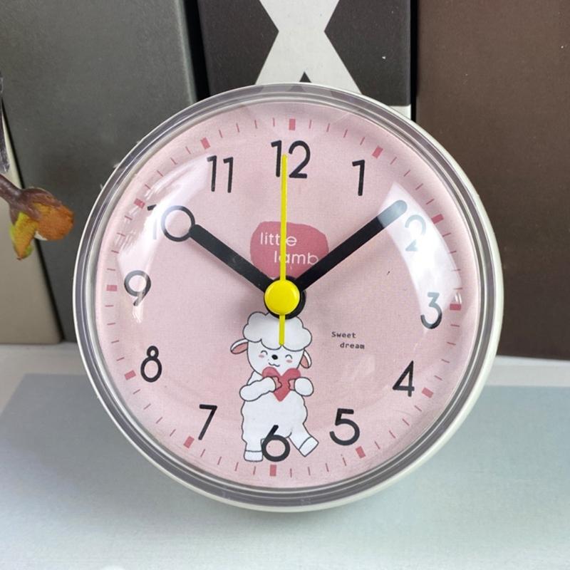 Compacts Sution Cup Adhesive Small Wall Clock Accurate Movement Anti Fog Design Bathroom Clock For Home Dorm Workshop