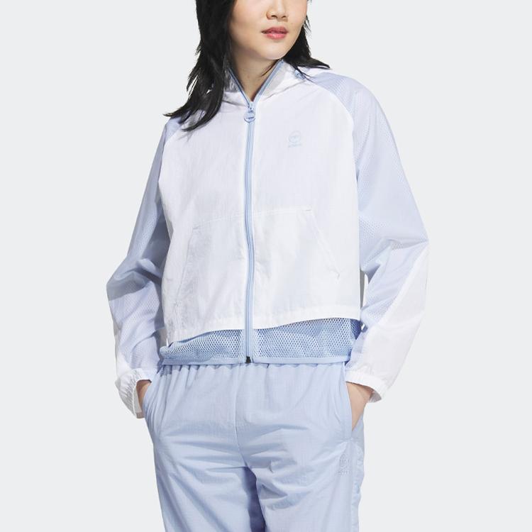 Adidas Neo Vibe Collective Windbreaker Women Outerwear Light-Pink Blue IA6723