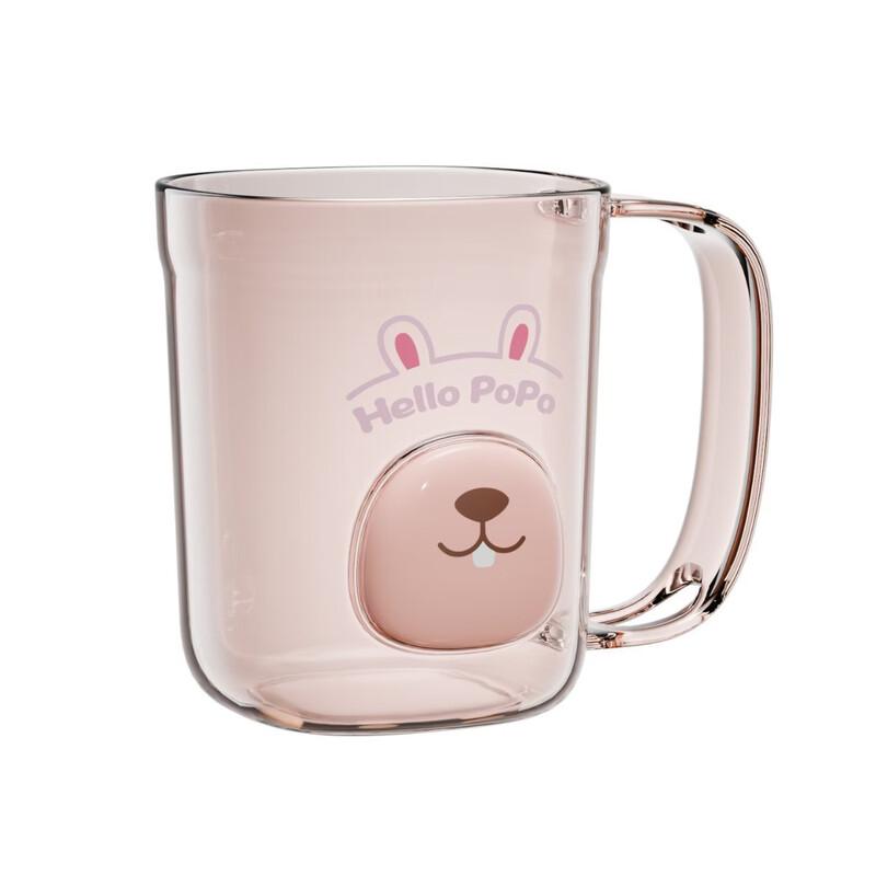 

YIXI Cute Cartoon Glass Mouthwash Cup with Toothbrush Holder