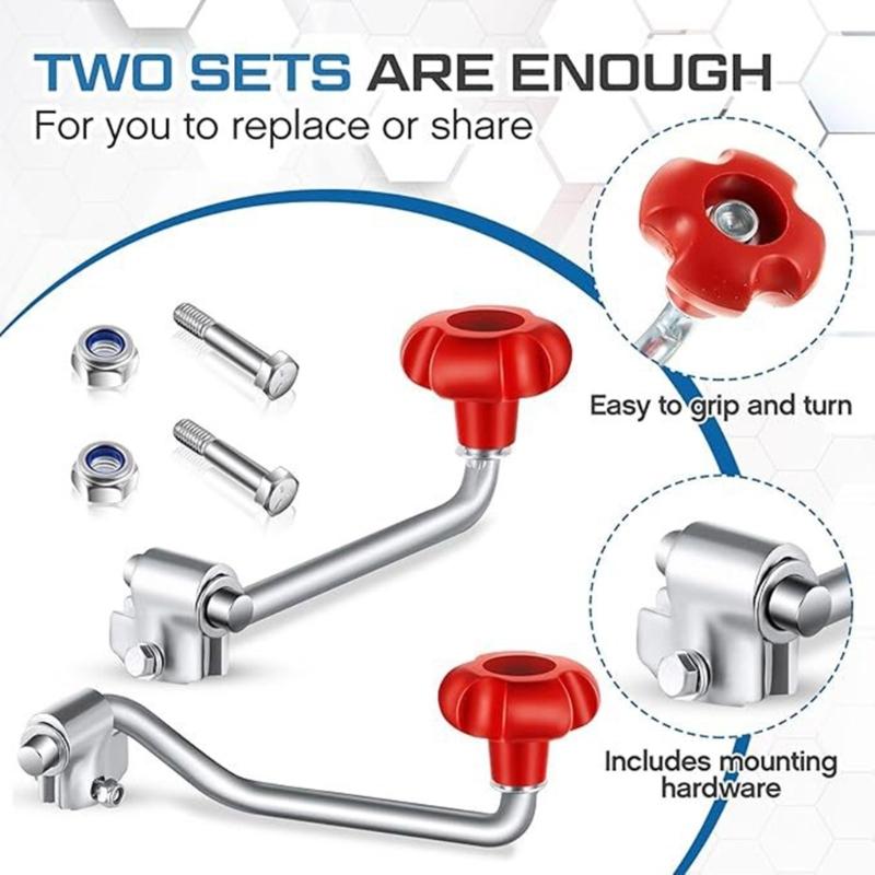 Quick Install Adjustable Trailer Jacks Handle Ergonomic Grip Lightweight Carbon Steel Plastic Replacement Tool Accessories