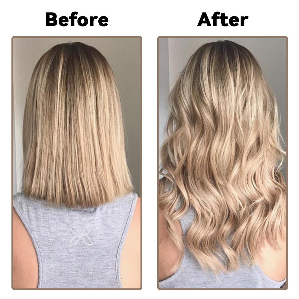 Long Wavy No Clip Hair Extensions Natural Black Brown Invisible Adjustable Synthetic Fiber Hairpiece for Women