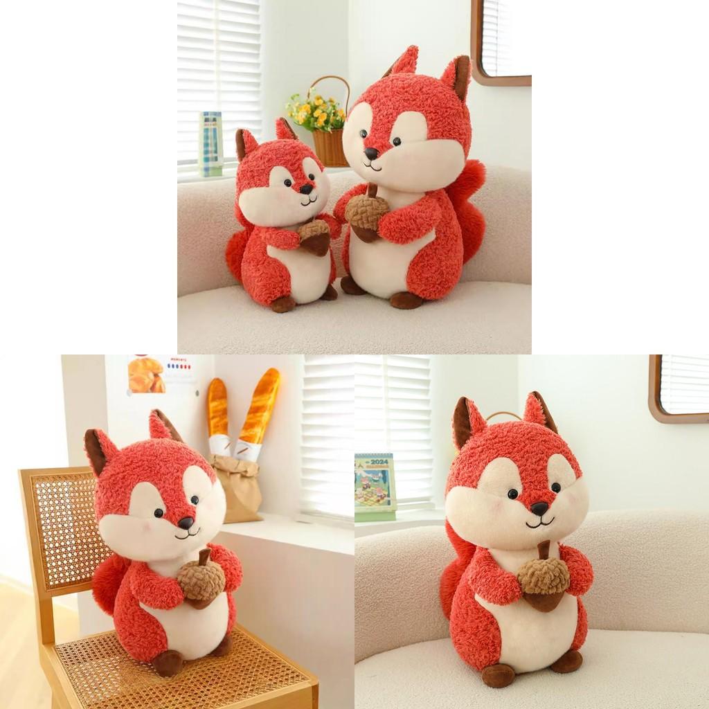 Cuddly Plush Squirrel Toy Gluttonous Squirrel Stuffed Doll Perfect Birthday Gift