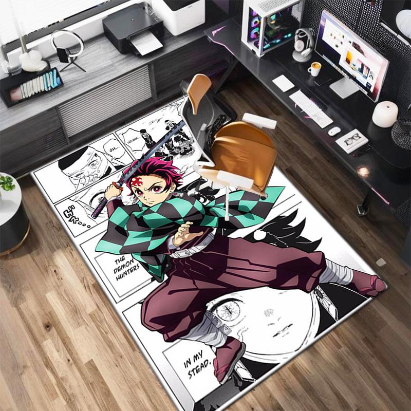 Japanese manga artist Koyoharu Gotouge's Demon Slayer carpets, home decor, non-slip door mats, hallway seat mats, outdoor picnic mats, rugs H7