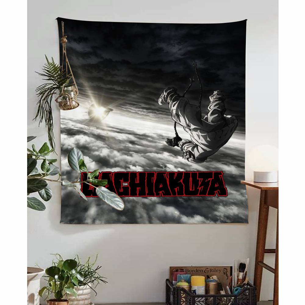 Gachiakuta Anime Character Tapestry Red Japanese Manga Wall Hanging with Action Art Ideal for Otaku Bedroom Edgy Room Decor