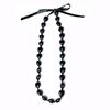 Kukui Nuts-Lei Necklace Graduation Class of 2023 Black Beads Nut Leis with Ribbon-Bow Graduation Gift Party Accessory