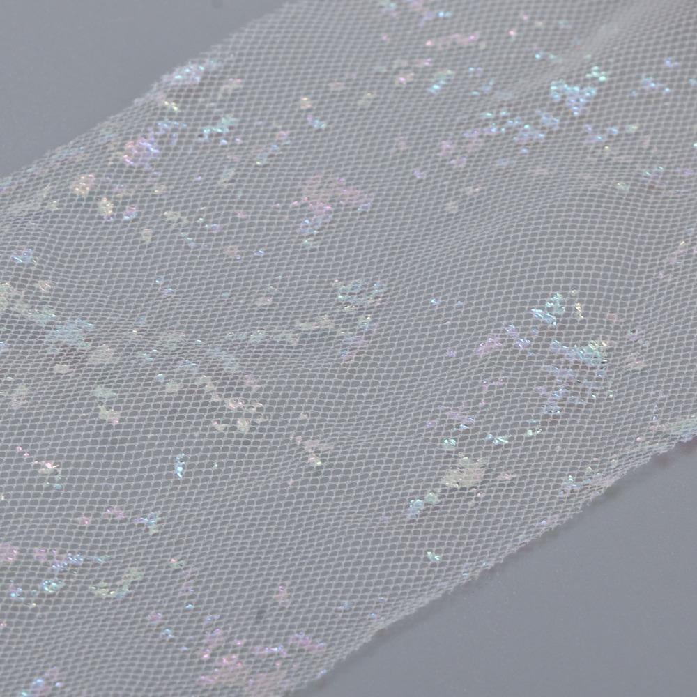 1pcs Lightweight Glitter Tulle Fabric Sequins Embellished Mesh Ribbon Tulle Rolls Wedding Decor