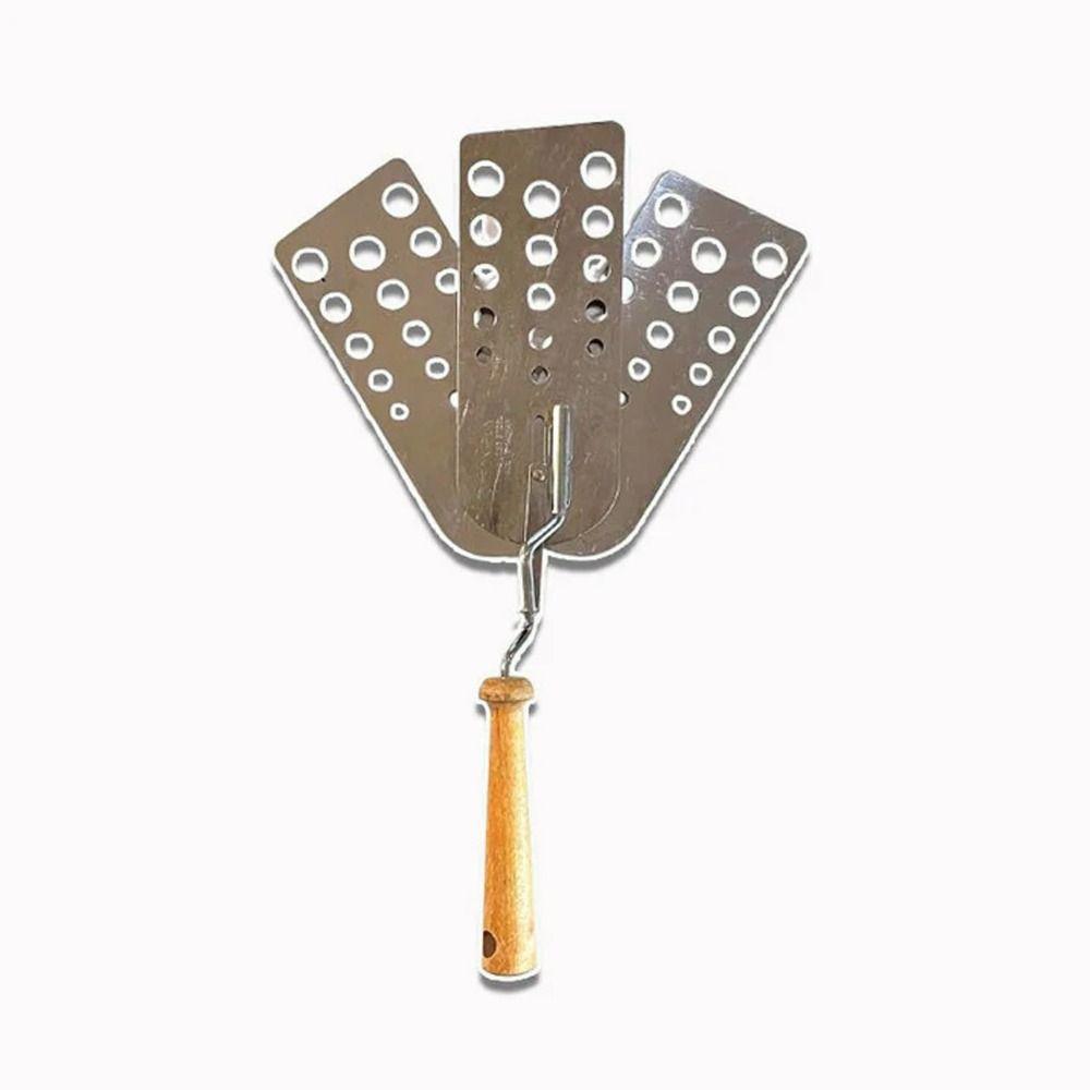 Expandable Hot Meat Patty Scraper Creative Three-panel Design Grill Tool  Outdoor Cooking