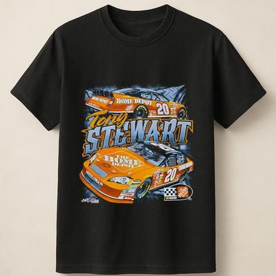 Tony Stewart NASCAR Legend Orange Car Retro Racing Graphic T Shirt Unisex T-Shirt