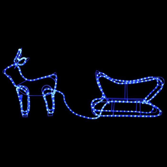 VidaXL Décoration de Noël d'Extérieur Renne et Traîneau 252 LED Renne Illuminé Lumineux Décoratif Ornement de Vacances 329809