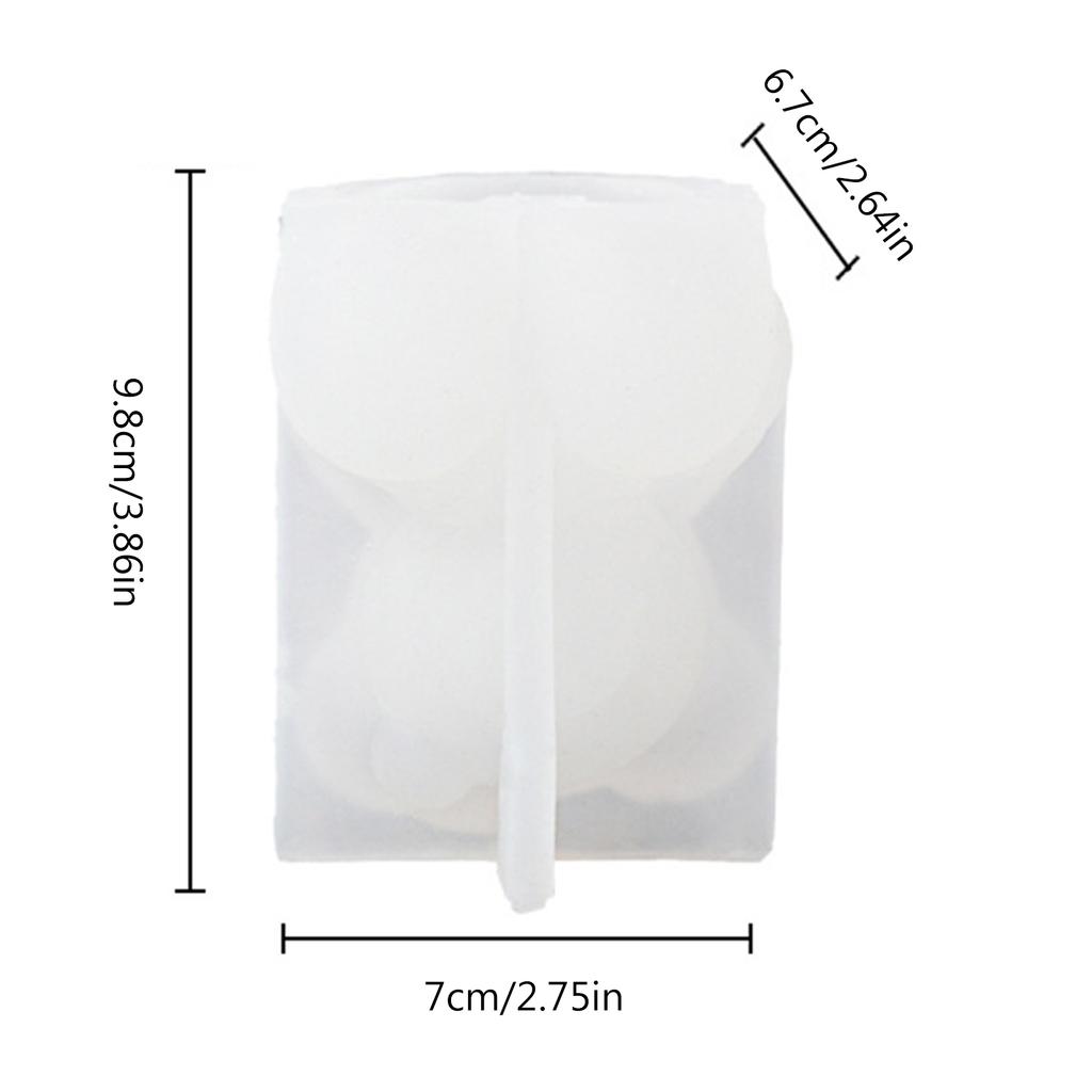 Silikonová forma pro zvířecí svíčku Forma na svíčku ve tvaru medvěda Snadné vybourání na svíčku Mýdlo Sádra Ornament Domácí dekorace