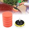 8Pcs 4inch Sponge Buffing Polishing Pad Kit for Car Polisher with Adapter