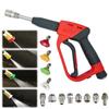 Garden Hose Nozzle Sprayers with Foam Cannon High Pressure Water Hose Nozzle with 4 Spray Nozzles Tips for Washing