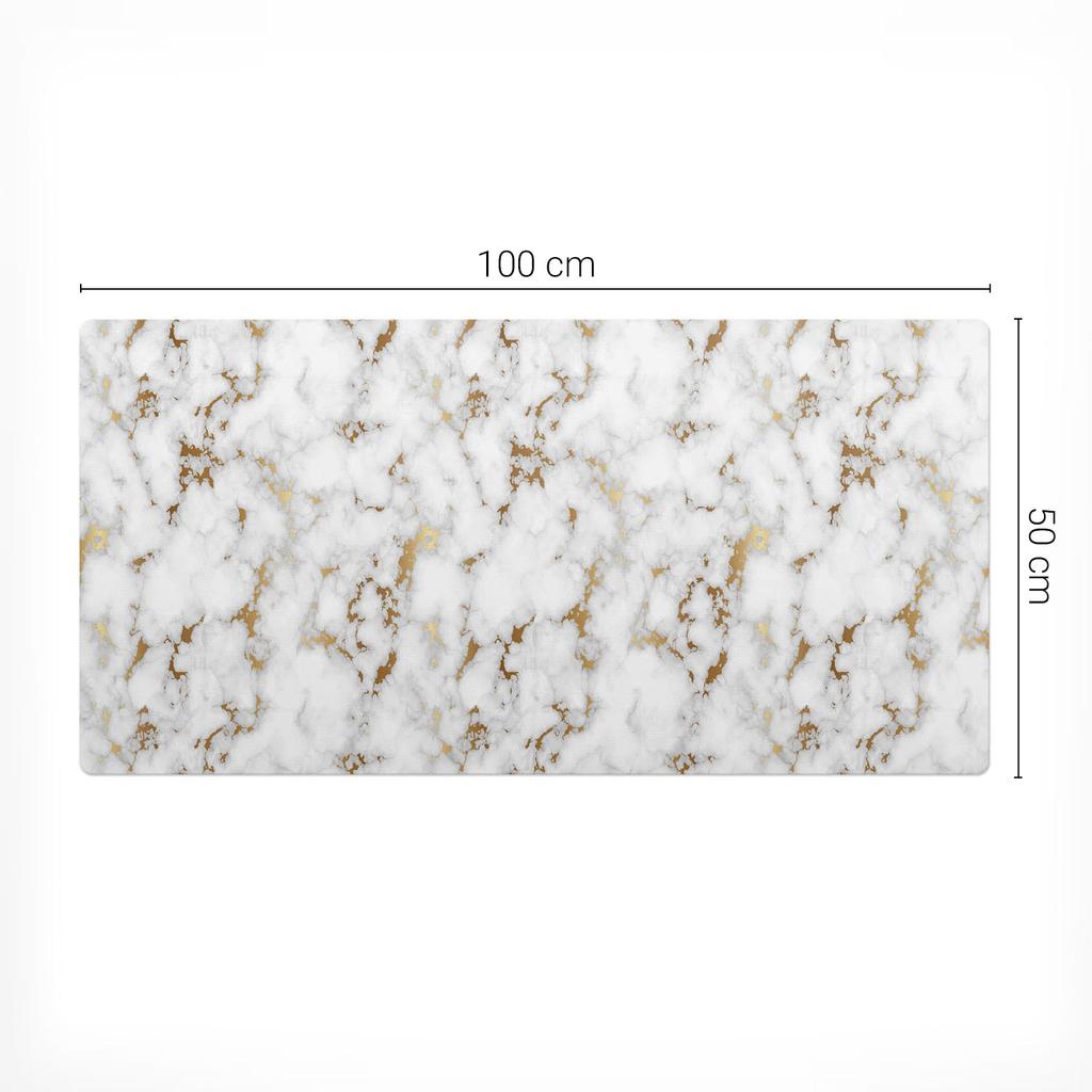 Durable Anti-Slip Desk Mat Marble Pattern Background 100x50 cm