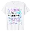 Mermaid Birthday Princess Girl Party T-shirt Family Group Matching Siblings Tees Fashion Vintage Unisex Tops Oversized Clothing