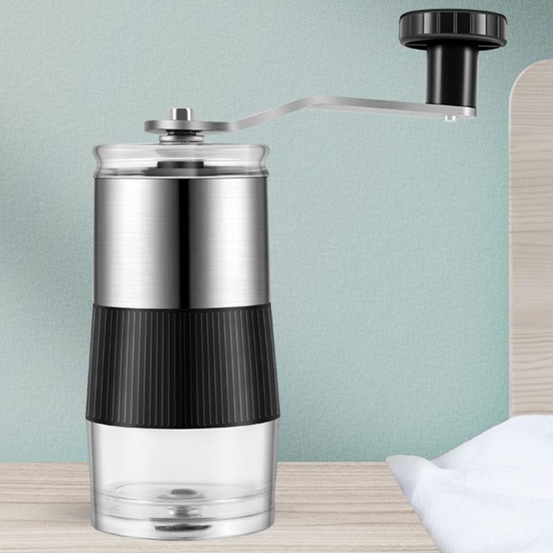 Manual Coffee Grinder Hand Coffee Grinder Mill with Ceramic Burrs Hand-Cranked Coffee Grinder for Indoor Outdoor Use