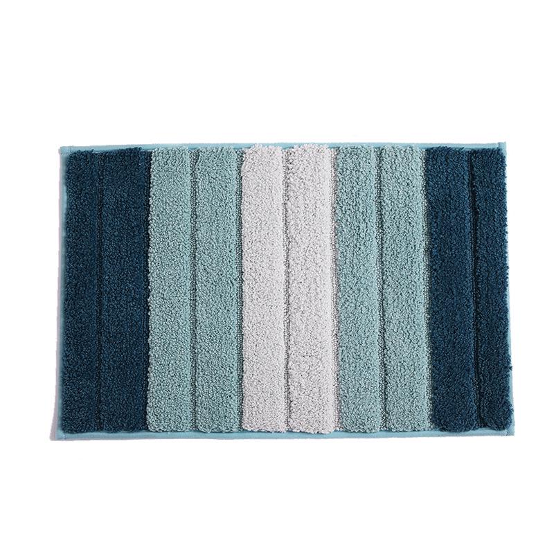 

Новый простой полосатый спальный коврик, коврик для двери, ковер для ванной комнаты, нескользящий впитывающий коврик для ног 46x71cm