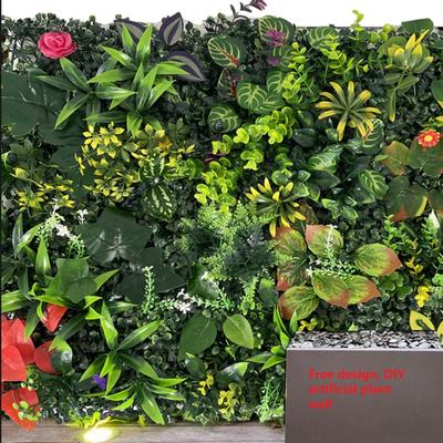 25 * 25cm Artificial Plastic Lawn DIY Wedding Background Plant Wall Simulation Rose Milan Grass Green Plants Walls Study Decor